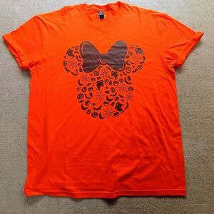 Halloween Disney Minnie Mouse Silhouette‎ Orange Ghost, Spider, Pumpkin Mens XL